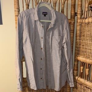 Patagonia Light Gray Button-Up Shirt